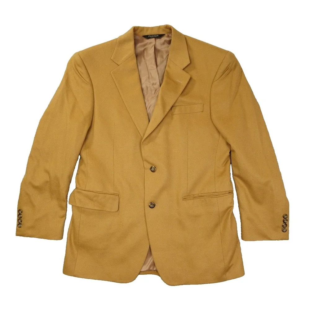 Jos. A. Bank Vintage 90s Cashmere Blazer Men's 40R Camel Brown Classic Old Money